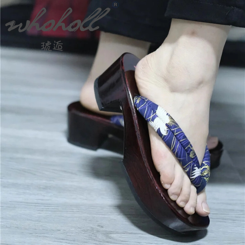Geta Wooden Sandal - Japanese Wooden Gets Summer Women Slippers