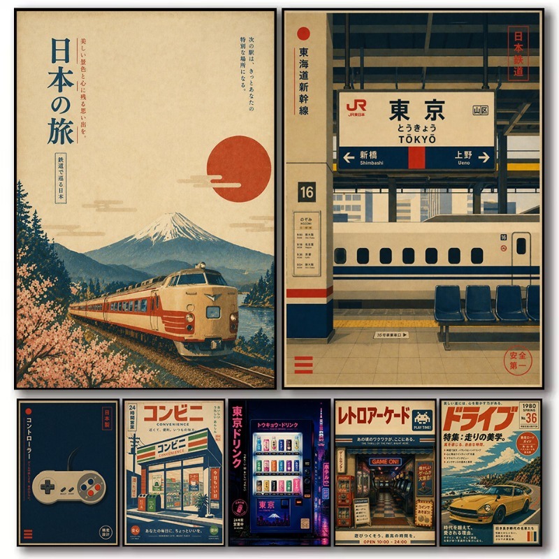 Japanese Lifestyle Game - Vintage Japanese Traditional Store Train Station