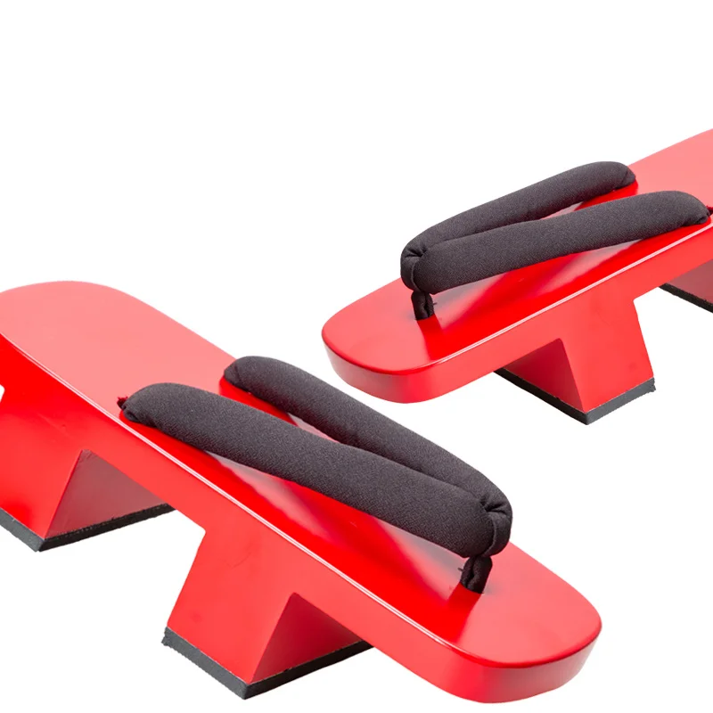 Geta Wooden Sandal - Women's Cosplay Shoes Red Painted High
