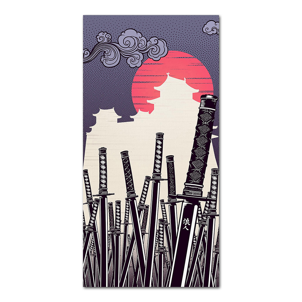 Japanese Katana Canvas Paintin - Japanese Lifestyle Home 评论和价格