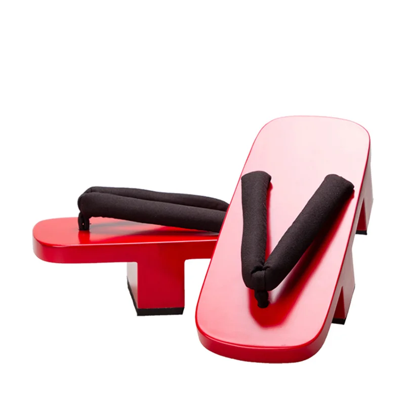 Women's Cosplay Shoes Red Pain - Geta Wooden Sandal 评论和价格