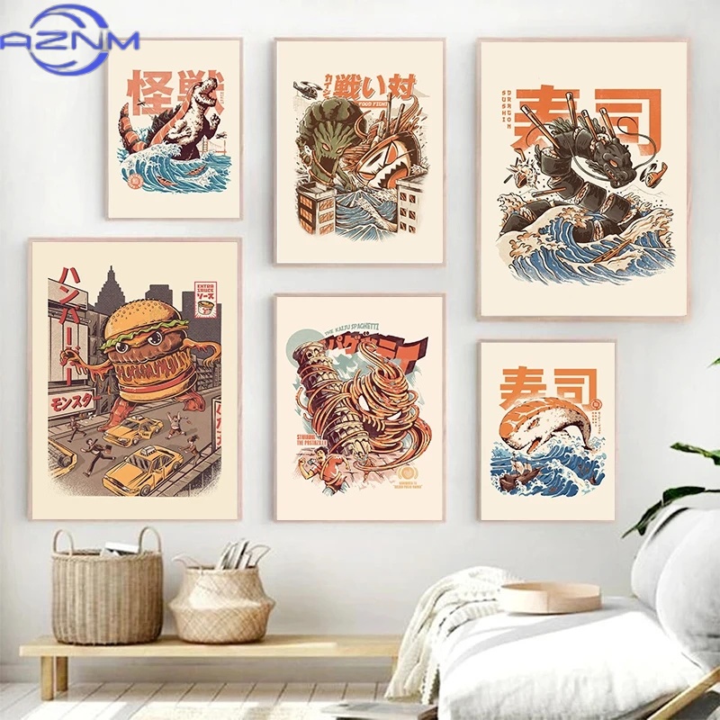 AZNM Japanese Kaijus Food Sush - Japanese Lifestyle Home 评论和价格