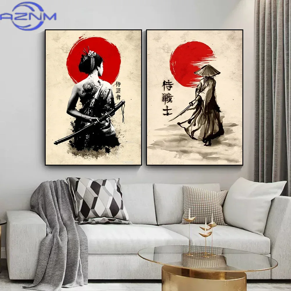 AZNM Canvas Painting Japanese  - Japanese Lifestyle Home 评论和价格