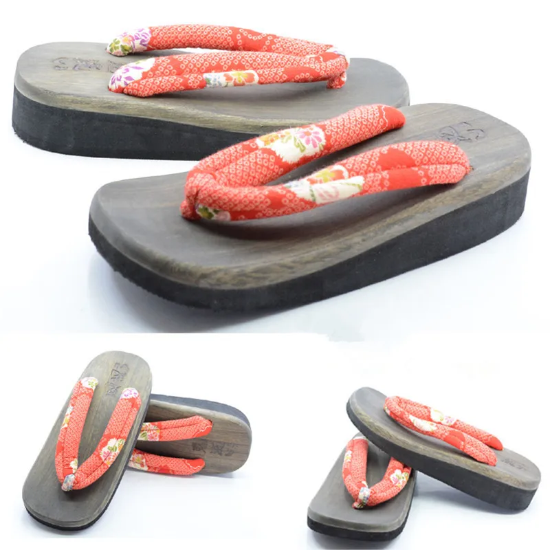 Women's Cosplay Shoes Mid Heel - Geta Wooden Sandal 评论和价格