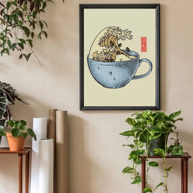 Retro Japanese Style Coffee Th - Japanese Lifestyle Shop 评论和价格