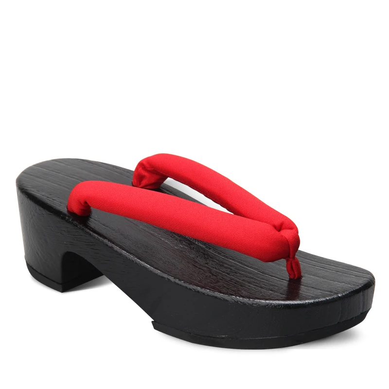 Women's Black Crescent Moon Sh - Geta Wooden Sandal 评论和价格