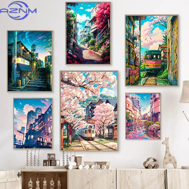 AZNM Japanese Street Scenery C - Japanese Lifestyle Home 评论和价格
