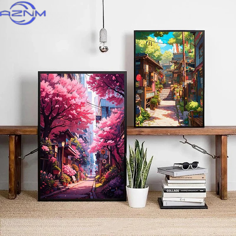 AZNM Japanese Street Scenery C - Japanese Lifestyle Home 评论和价格