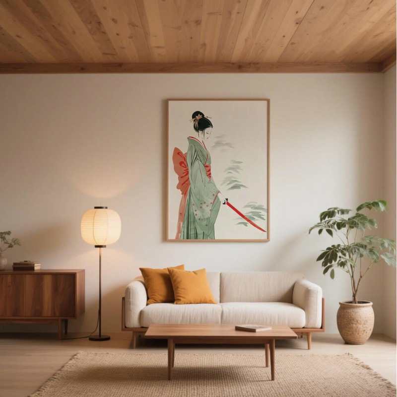 Mount Fuji & Crane Japanese Wa - Japanese Lifestyle Home 评论和价格